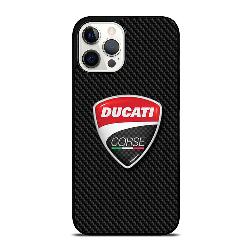 DUCATI CORSE CARBON LOGO iPhone 12 Pro Max Case Cover
