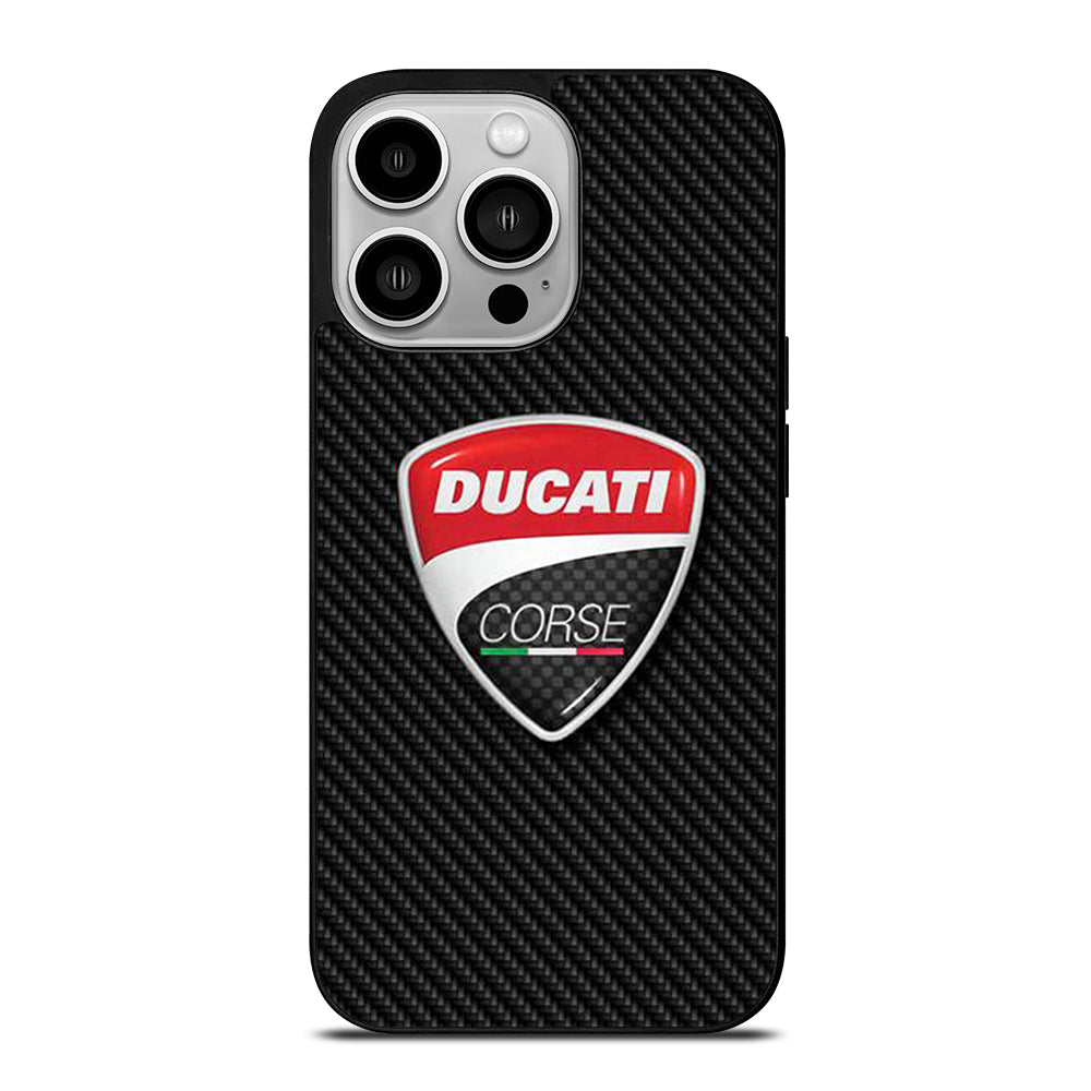 DUCATI CORSE CARBON LOGO iPhone 14 Pro Case Cover