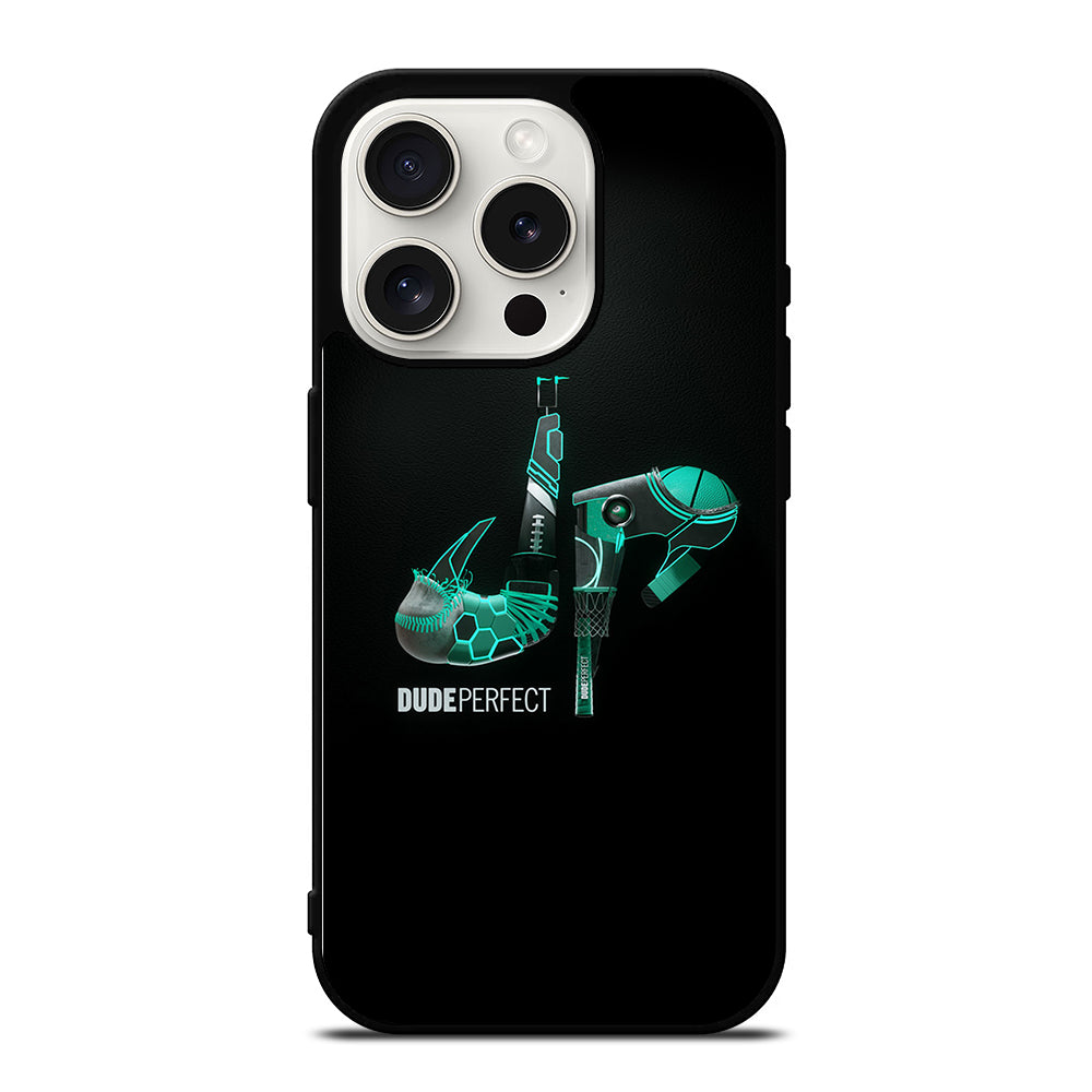 DUDE PERFECT BLACK LOGO iPhone 15 Pro Case Cover