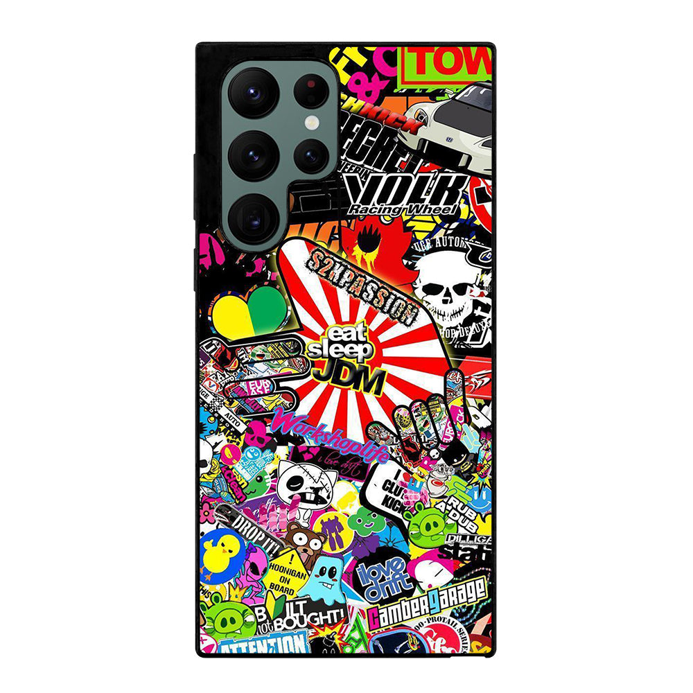 EAT SLEEP JDM STICKER BOMB 2 Samsung Galaxy S22 Ultra Case Cover