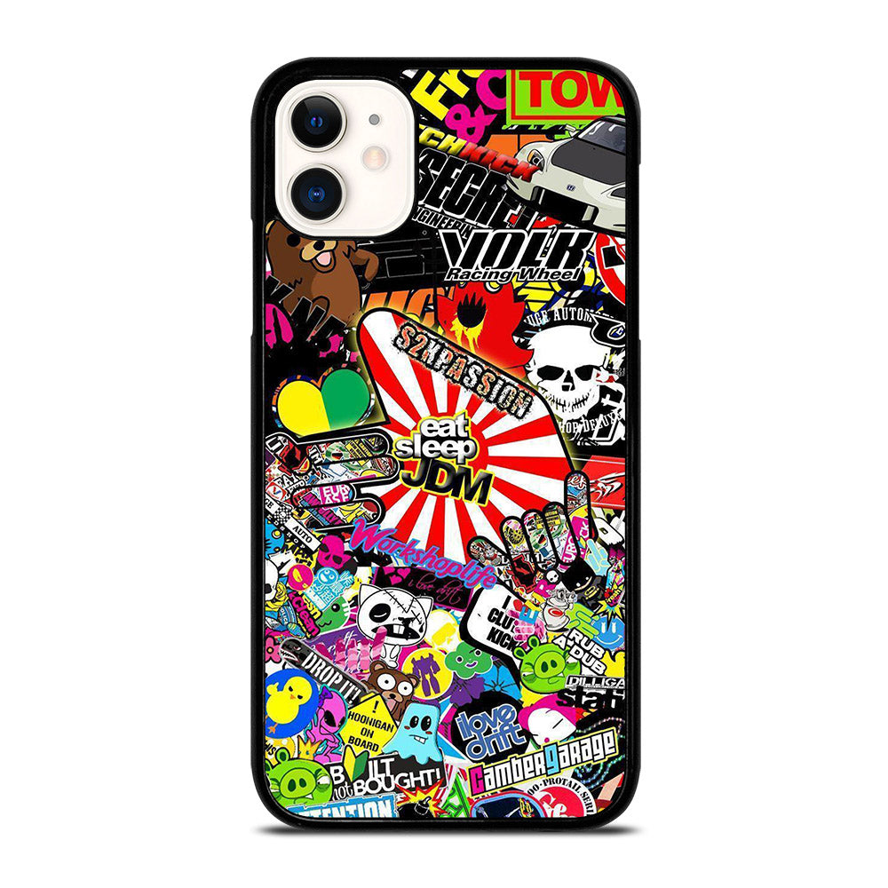EAT SLEEP JDM STICKER BOMB 2 iPhone 11 Case Cover
