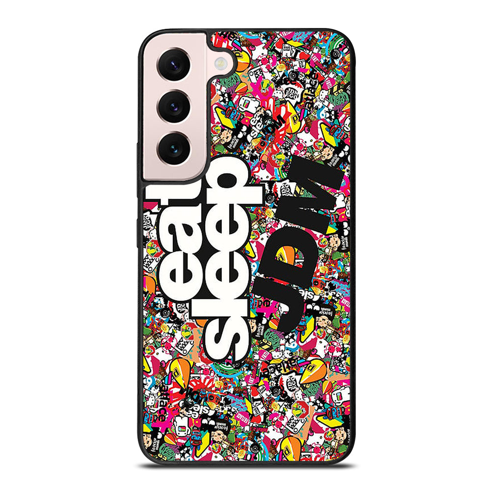 EAT SLEEP JDM STICKER BOMB Samsung Galaxy S22 Plus Case Cover