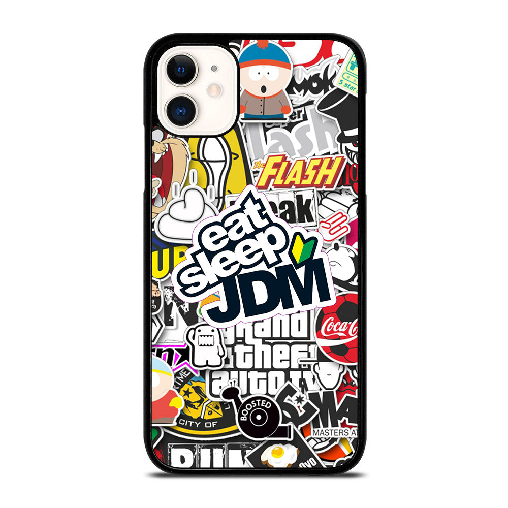 EAT SLEEP JDM STICKER iPhone 11 Case Cover