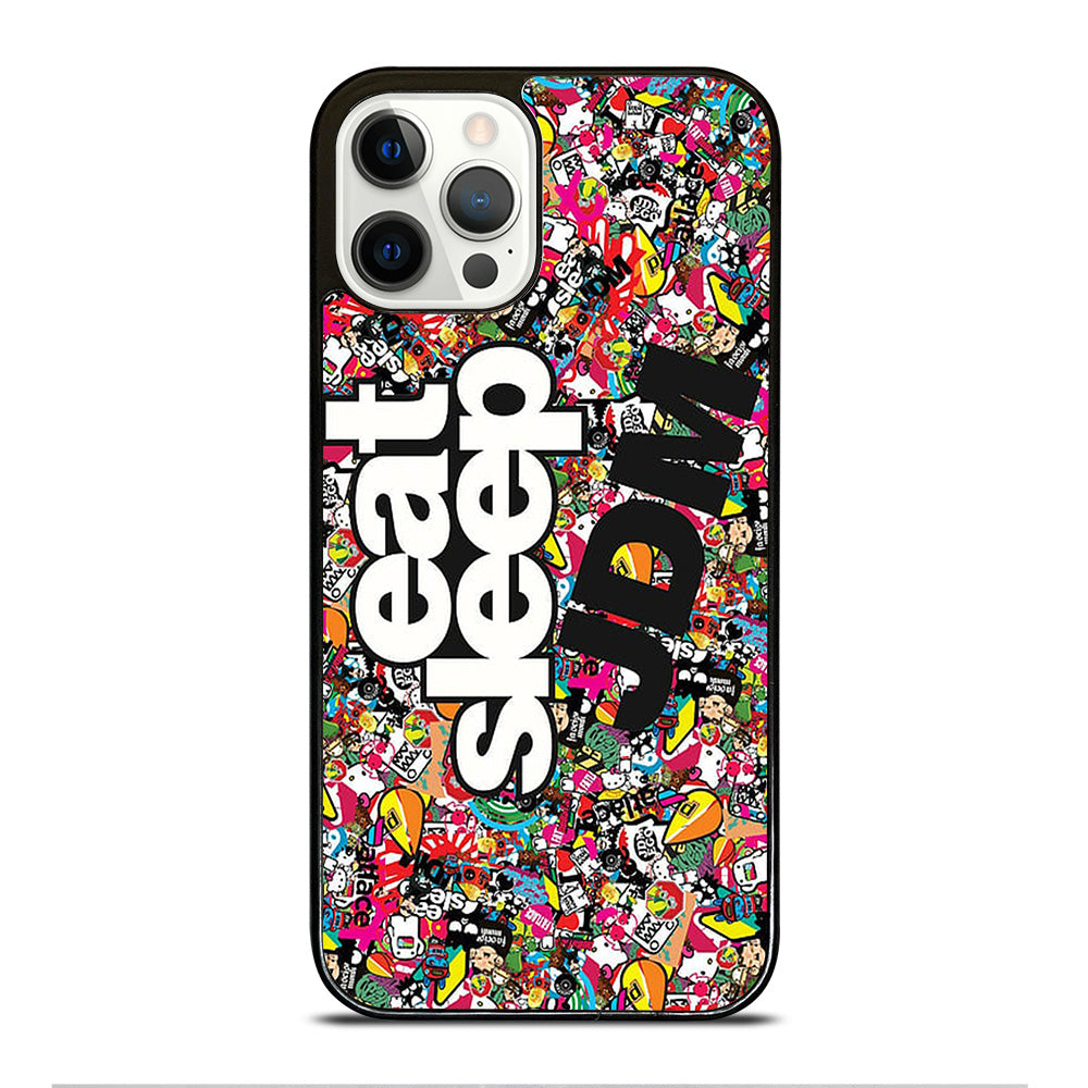 EAT SLEEP JDM STICKER BOMB iPhone 12 Pro Case Cover