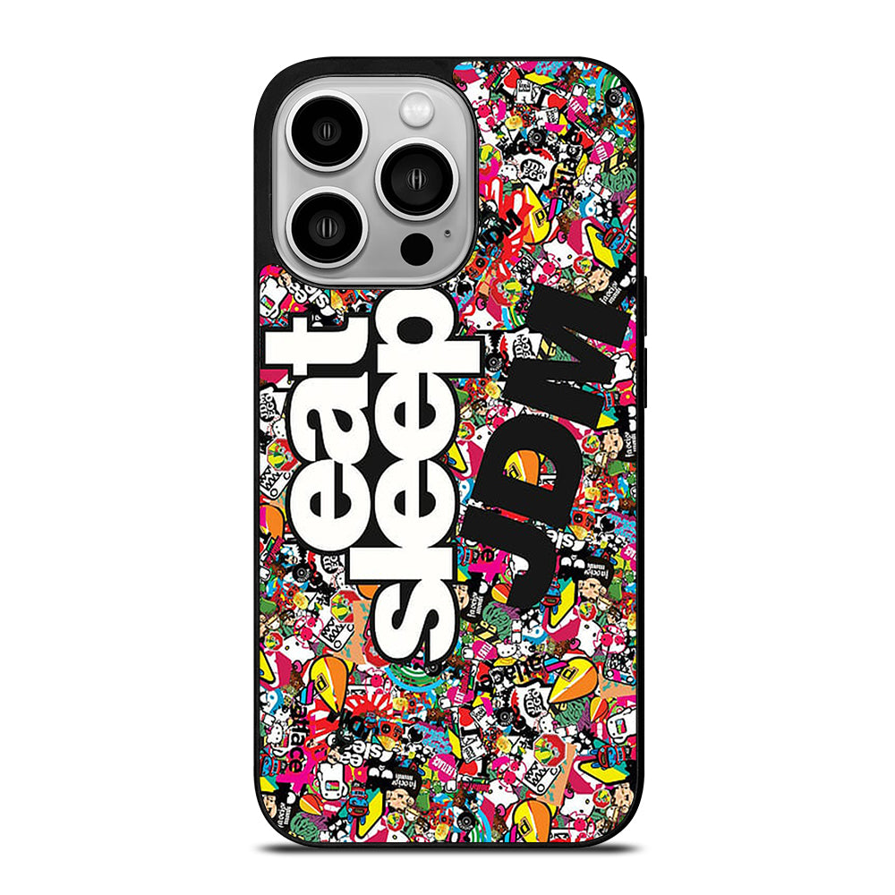 EAT SLEEP JDM STICKER BOMB iPhone 14 Pro Case Cover