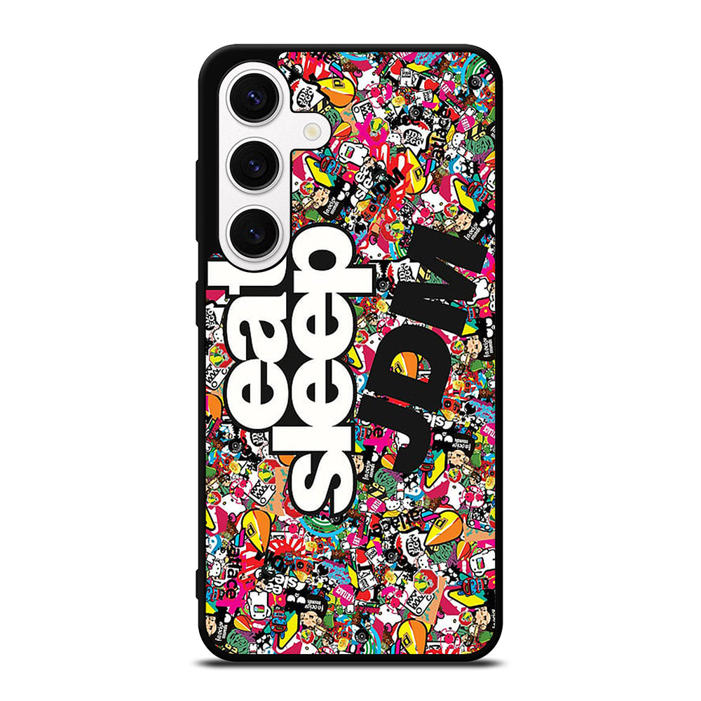 EAT SLEEP JDM STICKER BOMB Samsung Galaxy S24 Case Cover