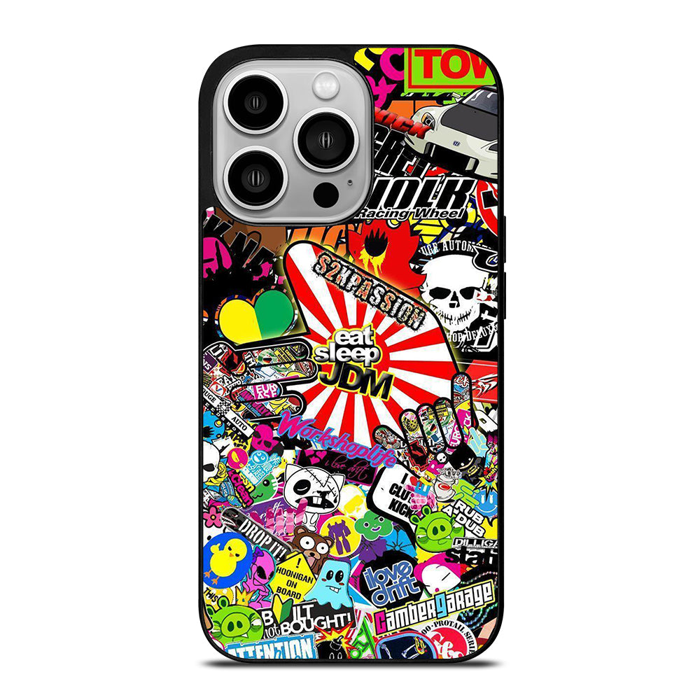 EAT SLEEP JDM STICKER BOMB 2 iPhone 14 Pro Case Cover