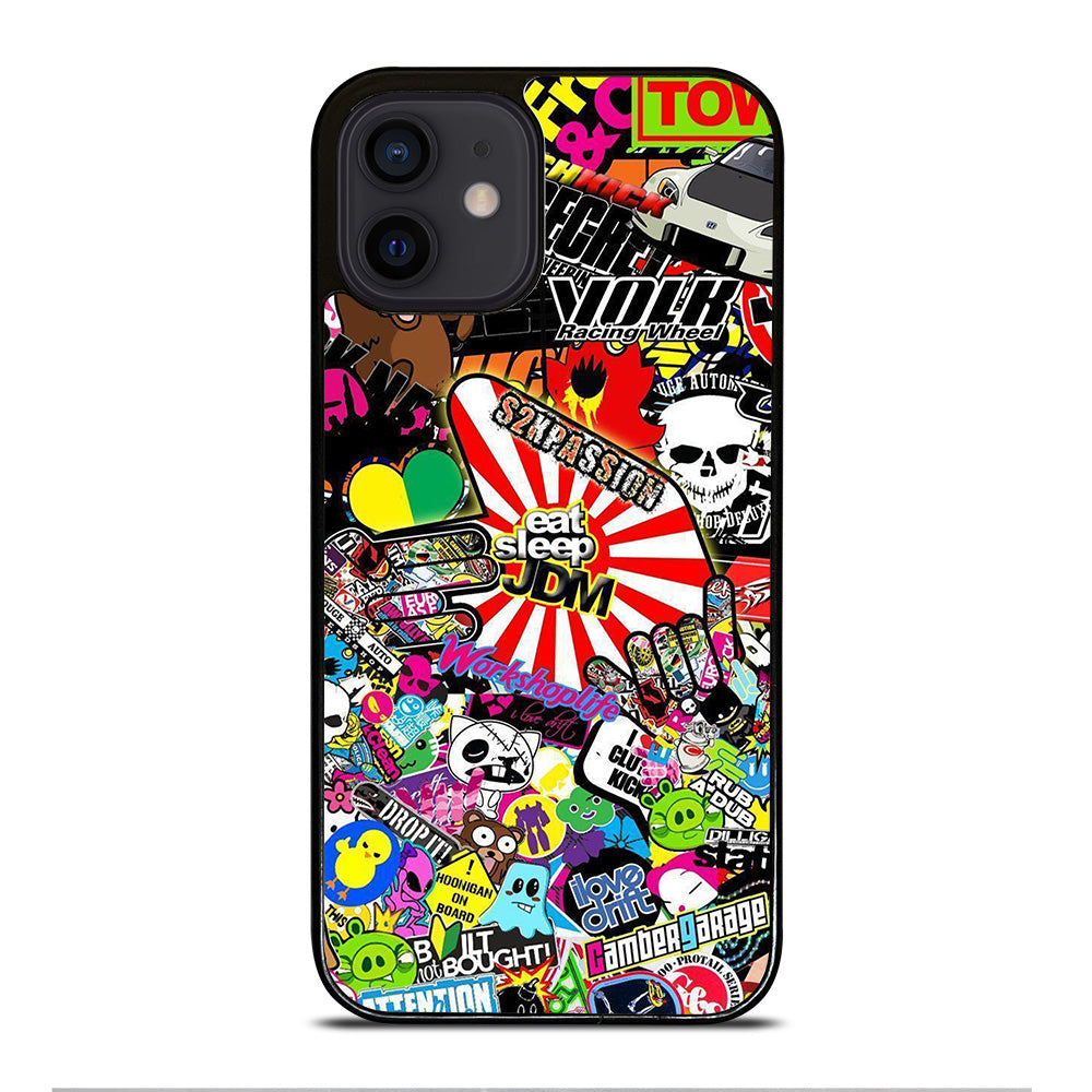 EAT SLEEP JDM STICKER BOMB 2 iPhone 12 Mini Case Cover