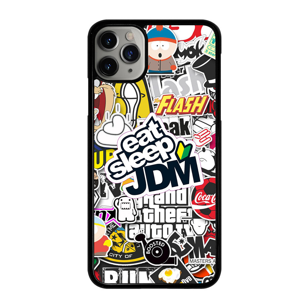 EAT SLEEP JDM STICKER iPhone 11 Pro Max Case Cover