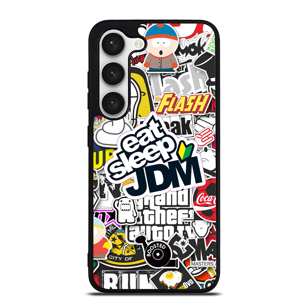 EAT SLEEP JDM STICKER Samsung Galaxy S23 Case Cover