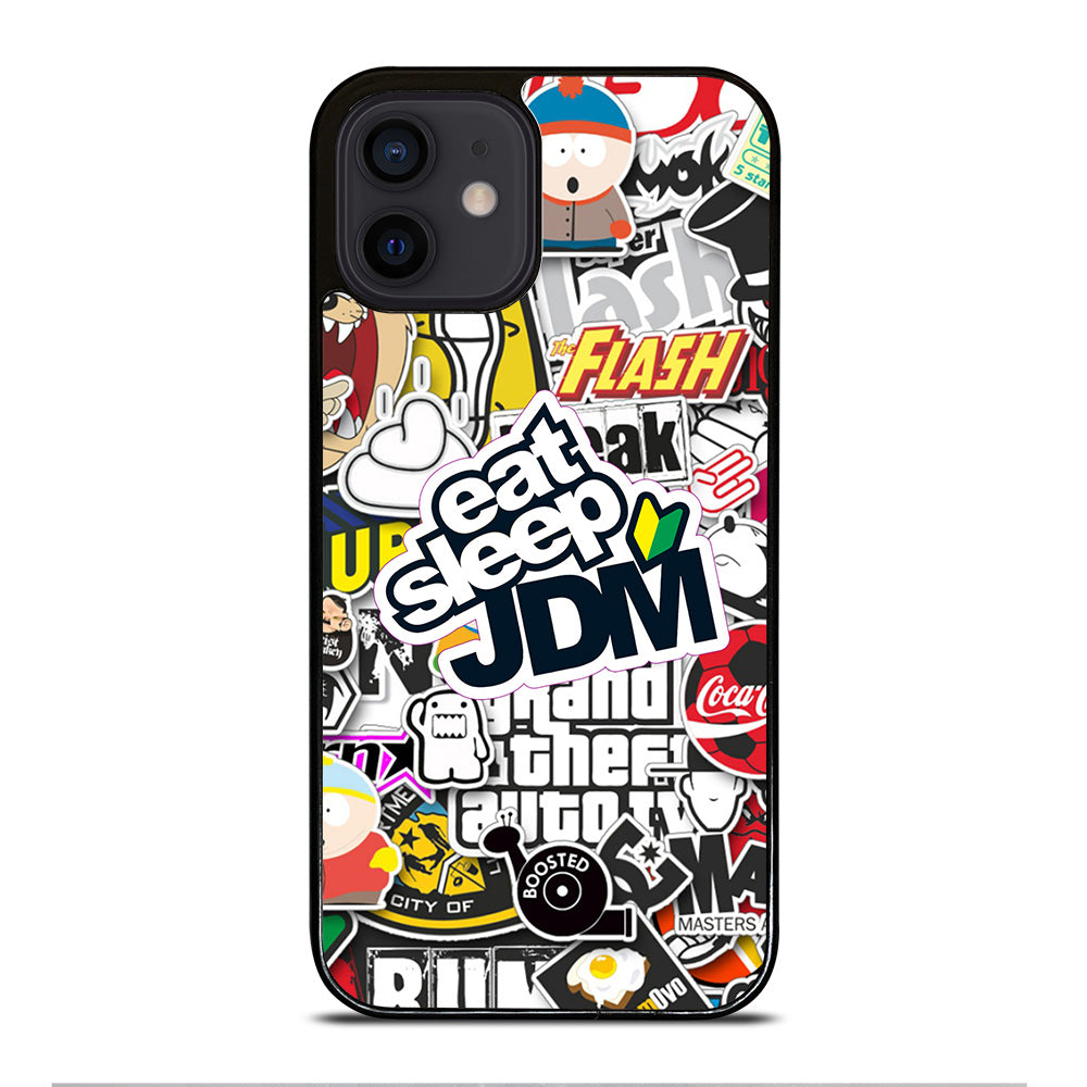 EAT SLEEP JDM STICKER iPhone 12 Mini Case Cover