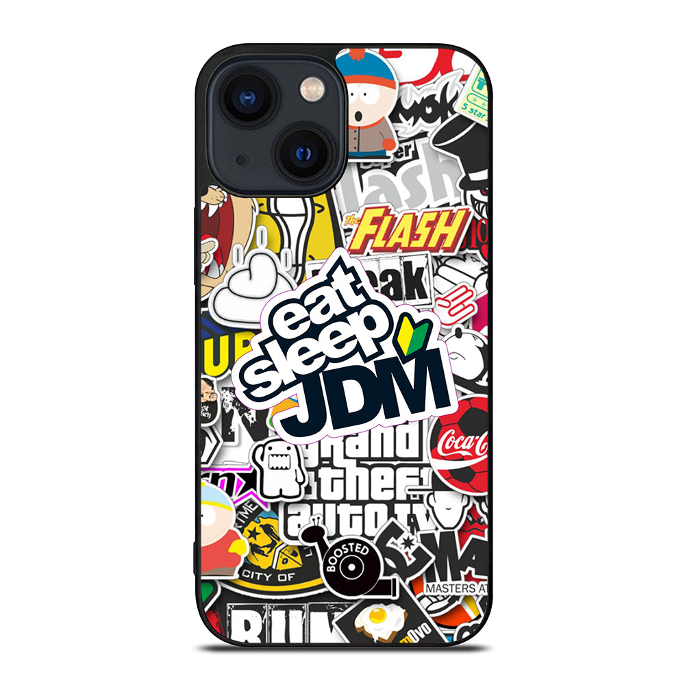 EAT SLEEP JDM STICKER iPhone 14 Plus Case Cover