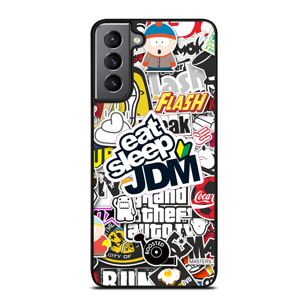 EAT SLEEP JDM STICKER Samsung Galaxy S21 Plus Case Cover