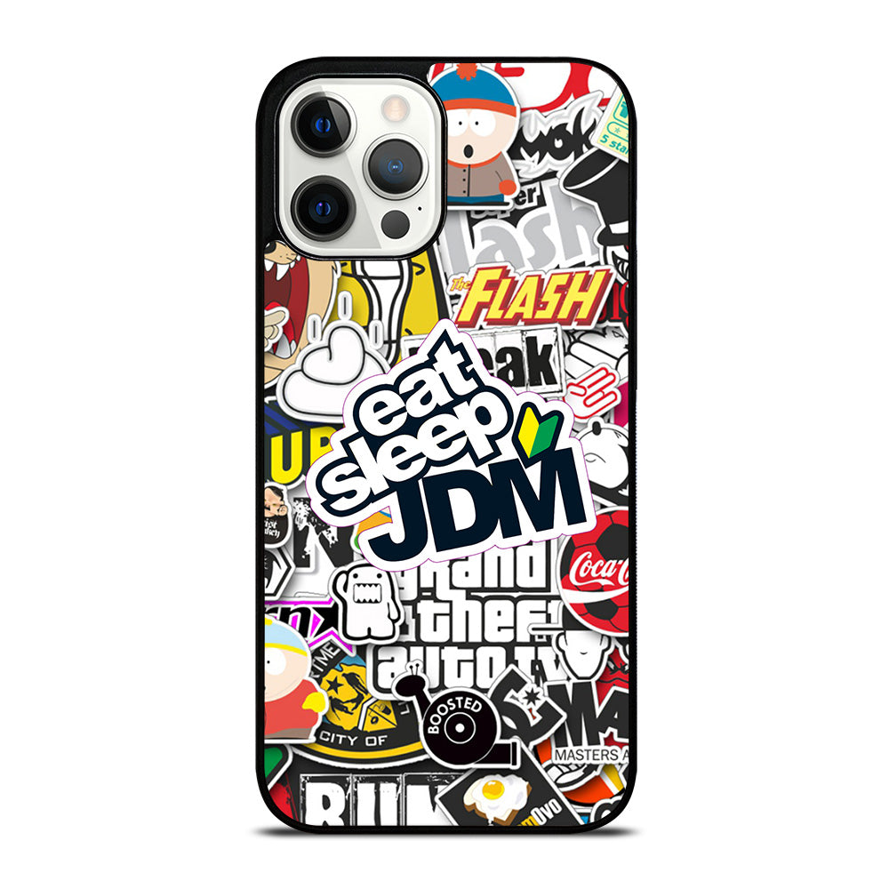 EAT SLEEP JDM STICKER iPhone 12 Pro Max Case Cover