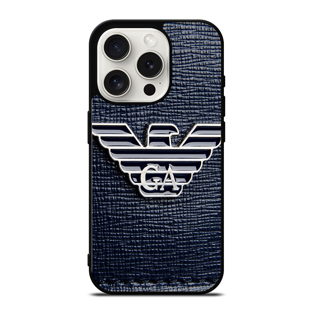 EMPORIO ARMANI EMBLEM iPhone 15 Pro Case Cover
