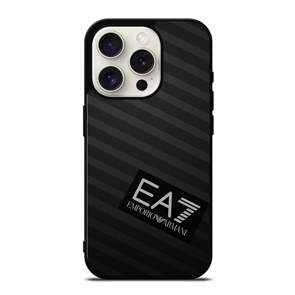 EMPORIO ARMANI STRIPE LOGO iPhone 15 Pro Case Cover