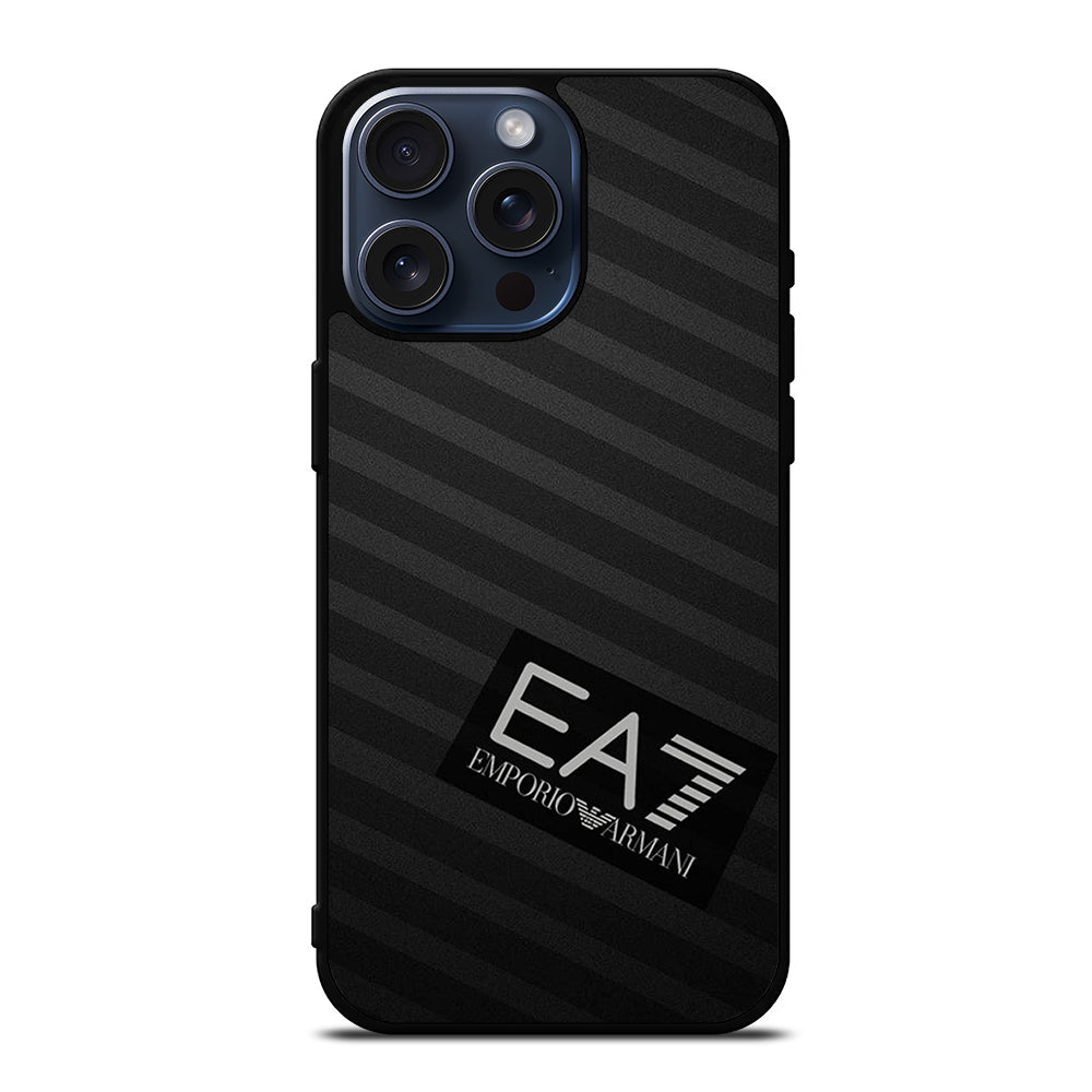 EMPORIO ARMANI STRIPE LOGO iPhone 15 Pro Max Case Cover