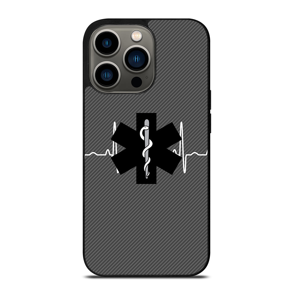 EMT EMS MEDICAL CARBON LOGO iPhone 13 Pro Case Cover