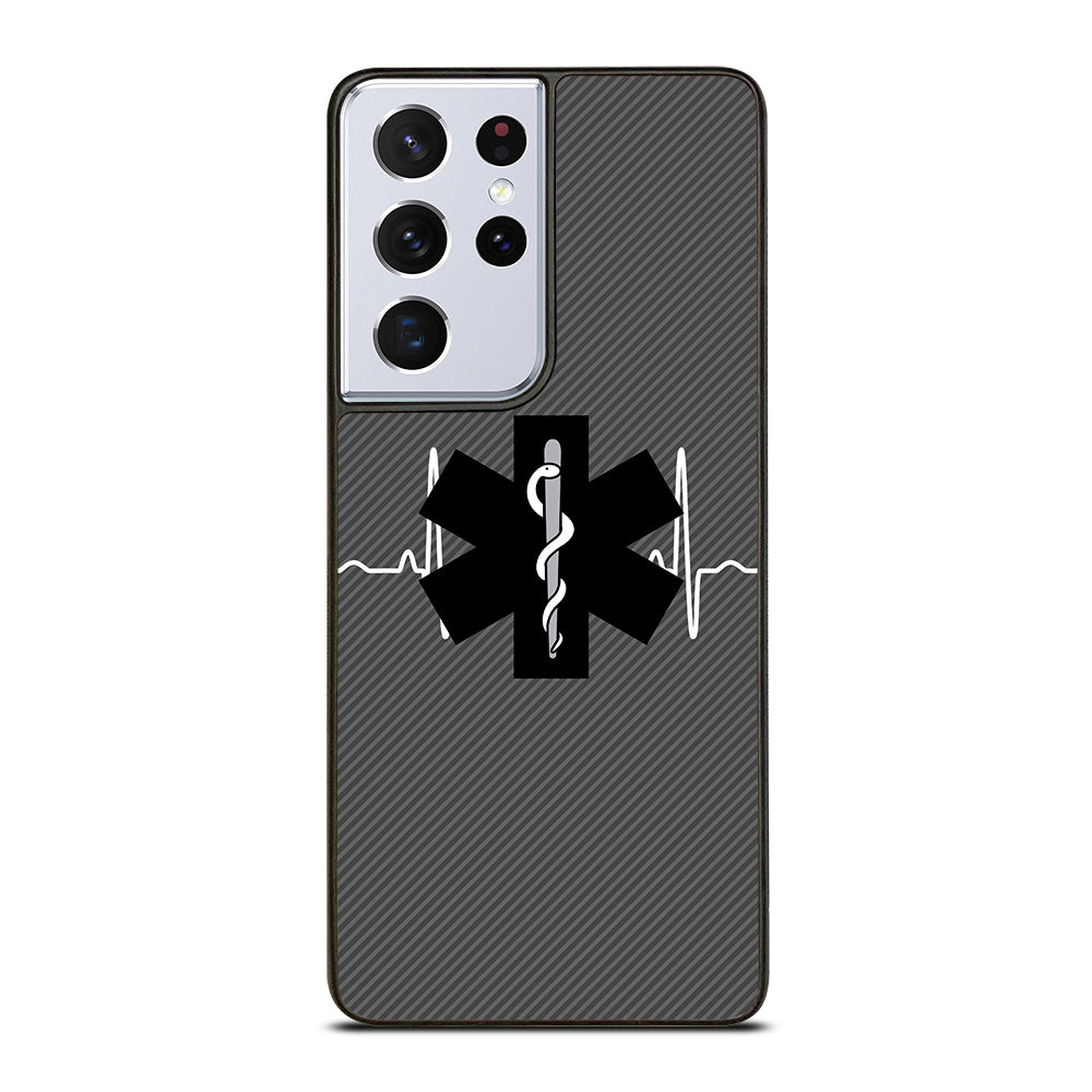 EMT EMS MEDICAL CARBON LOGO Samsung Galaxy S21 Ultra Case Cover