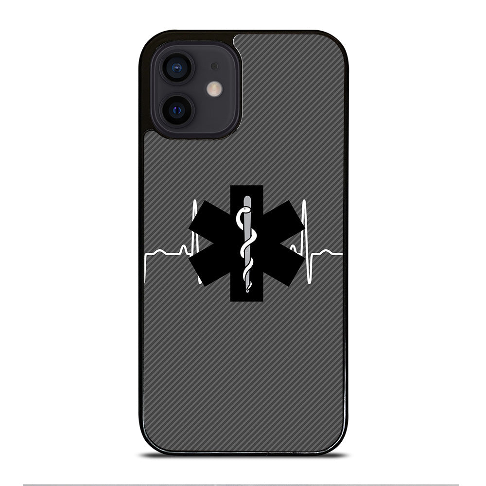 EMT EMS MEDICAL CARBON LOGO iPhone 12 Mini Case Cover