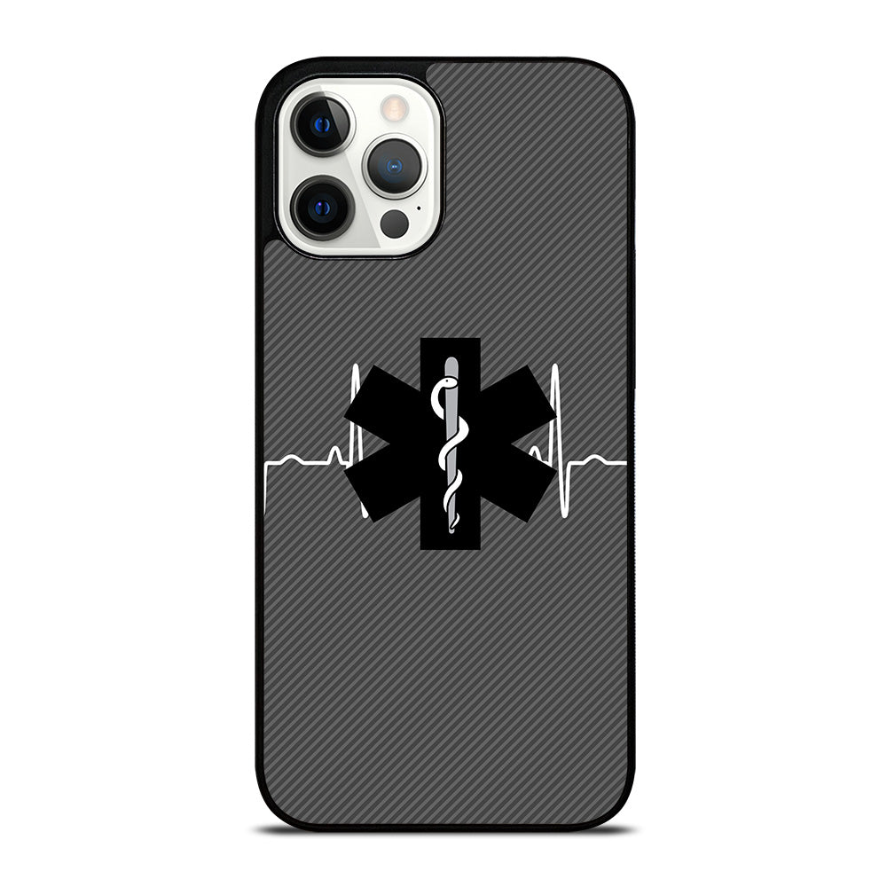 EMT EMS MEDICAL CARBON LOGO iPhone 12 Pro Max Case Cover