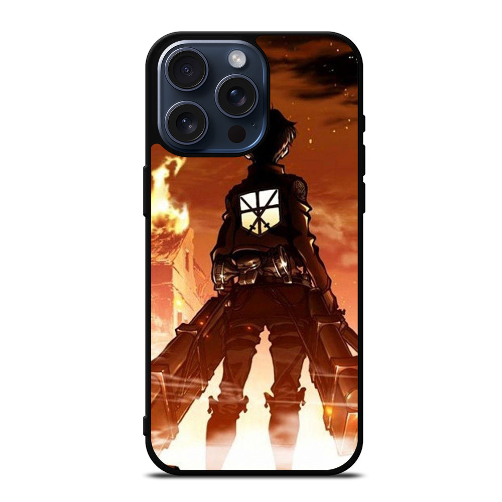 EREN YEAGER ATTACK ON TITAN ANIME iPhone 15 Pro Max Case Cover – casecentro