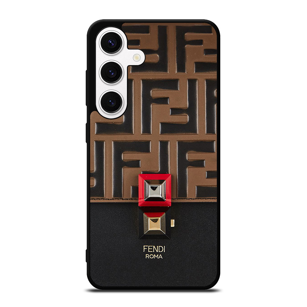 FENDI ROMA BROWN PATTERN Samsung Galaxy S24 Case Cover