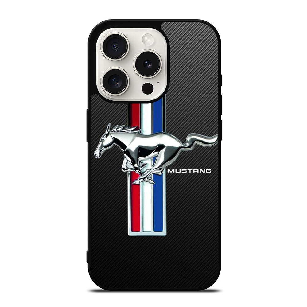 FORD MUSTANG GT CARBON LOGO iPhone 15 Pro Case Cover