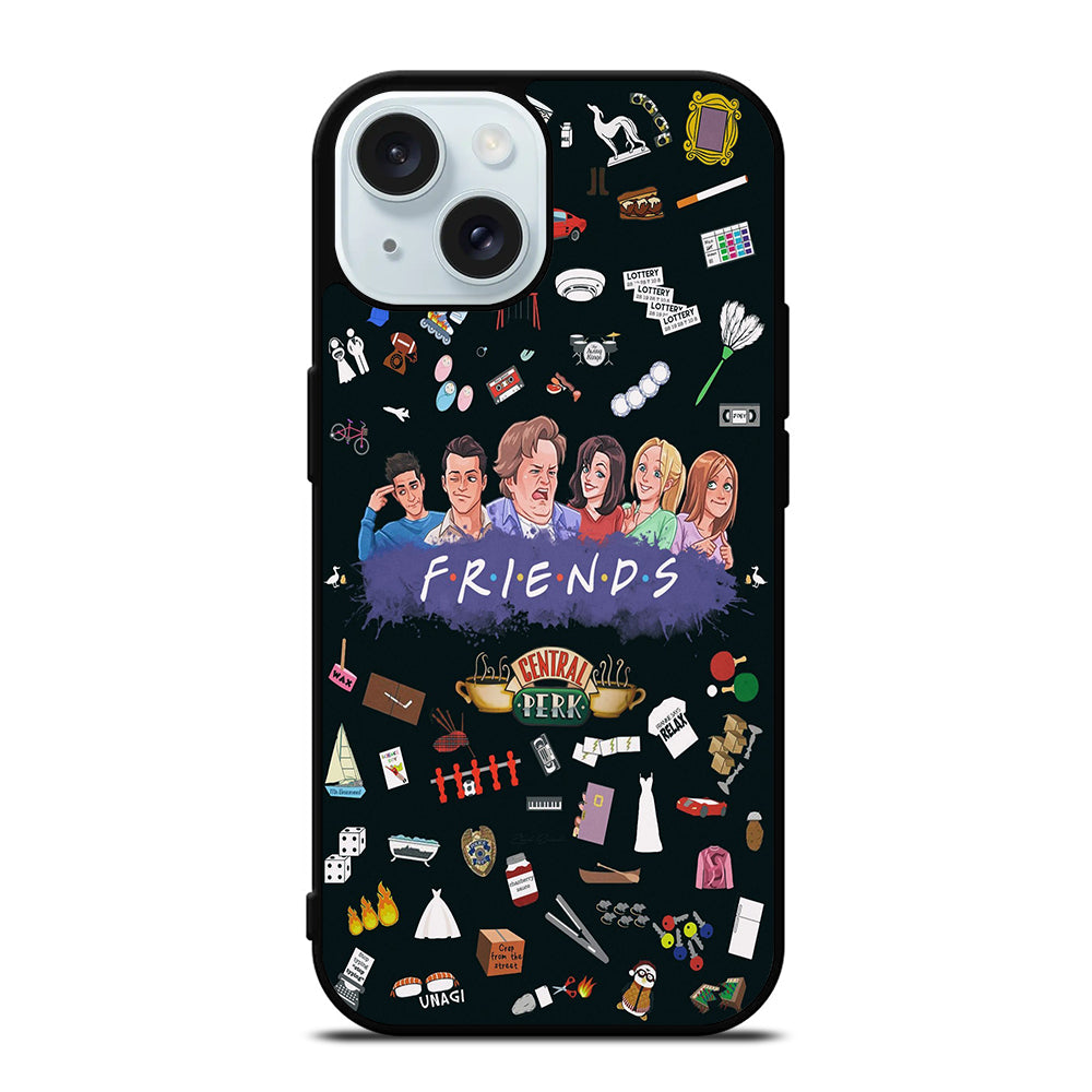 FRIENDS TV SERIES CLIPART iPhone 15 Pro Case Cover – casecentro