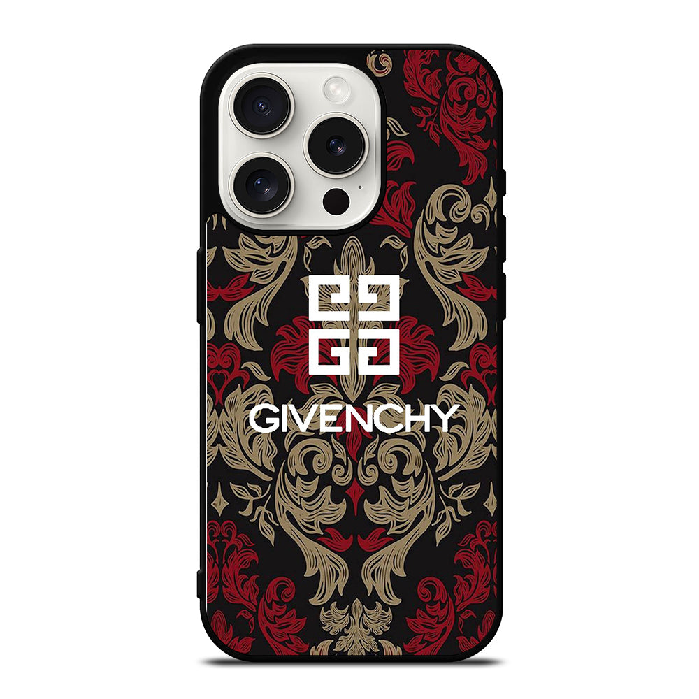 GIVENCHY PARIS LOGO PATTERN iPhone 15 Pro Case Cover