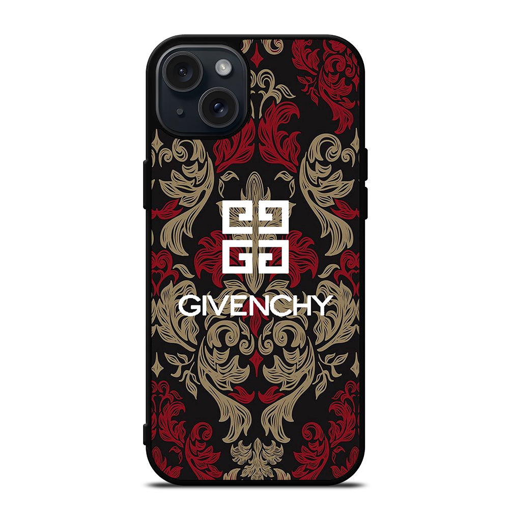 GIVENCHY PARIS LOGO PATTERN iPhone 15 Plus Case Cover