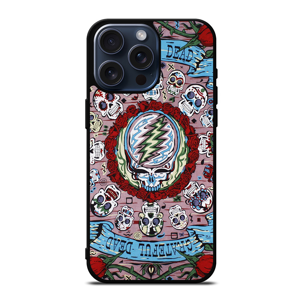 GRATEFUL DEAD BAND SKULL iPhone 15 Pro Max Case Cover