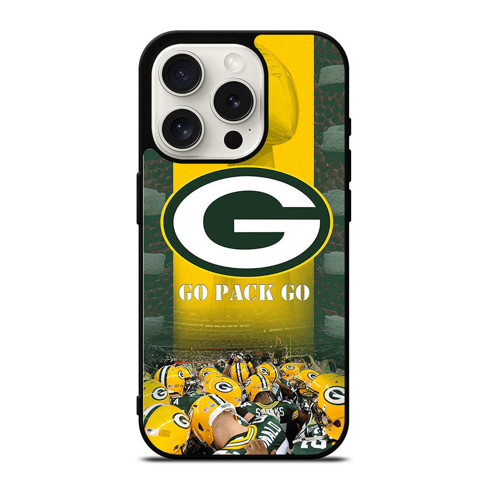 GREEN BAY PACKERS GO PACK GO LOGO 2 iPhone 15 Pro Case Cover