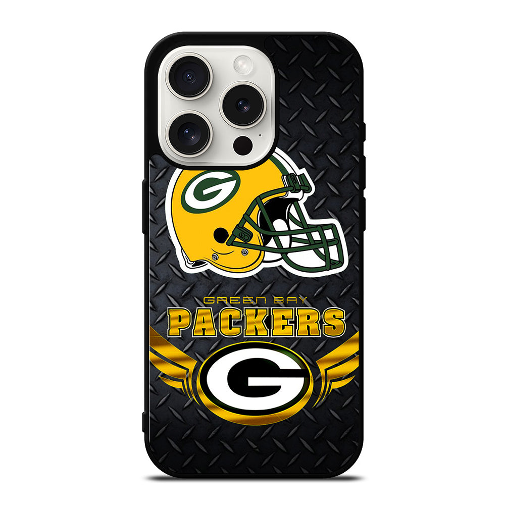 GREEN BAY PACKERS METAL LOGO iPhone 15 Pro Case Cover