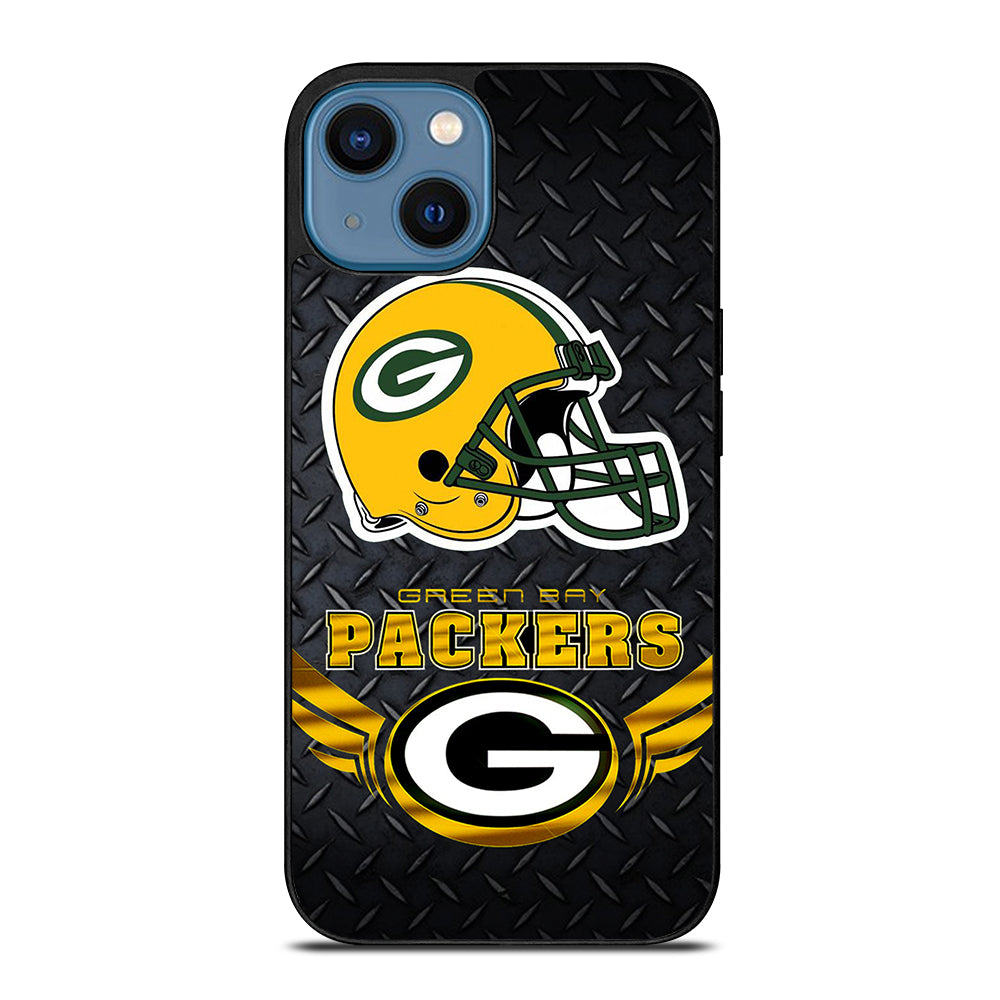 GREEN BAY PACKERS METAL LOGO iPhone 14 Case Cover