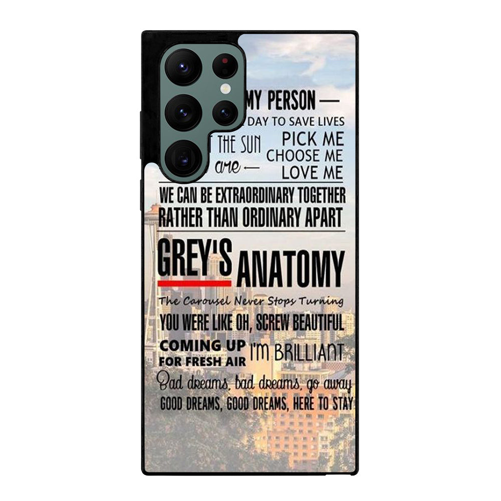 GREY'S ANATOMY QUOTE Samsung Galaxy S22 Ultra Case Cover