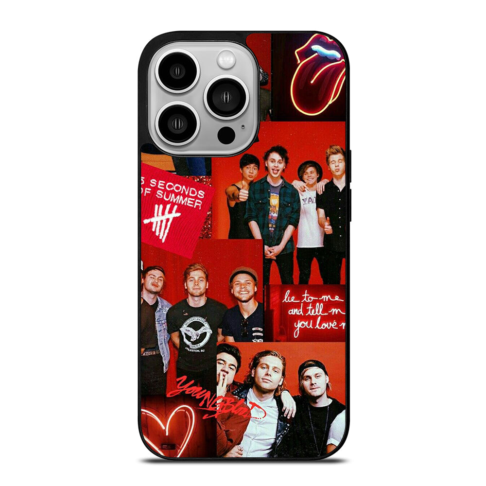 GROUP 5 SECONDS OF SUMMER COLLAGE iPhone 14 Pro Case Cover