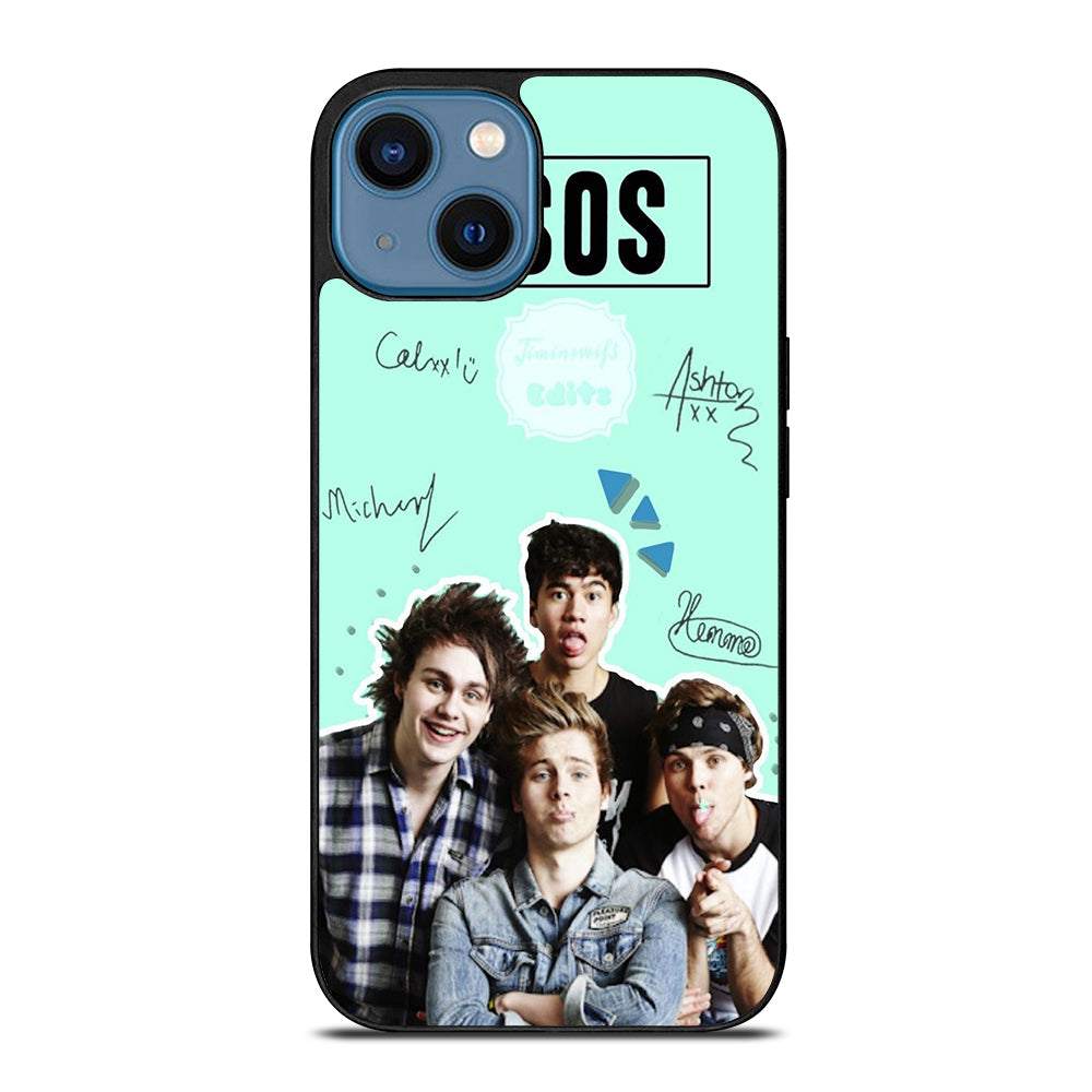 GROUP 5 SECONDS OF SUMMER SIGNATURE iPhone 14 Case Cover