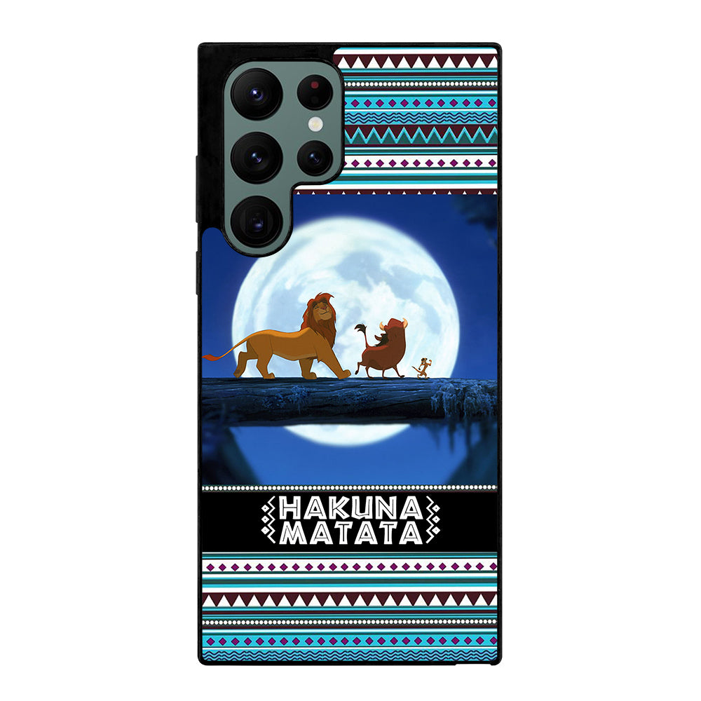 HAKUNA MATATA LION KING AZTEC PATTERN Samsung Galaxy S22 Ultra Case Cover