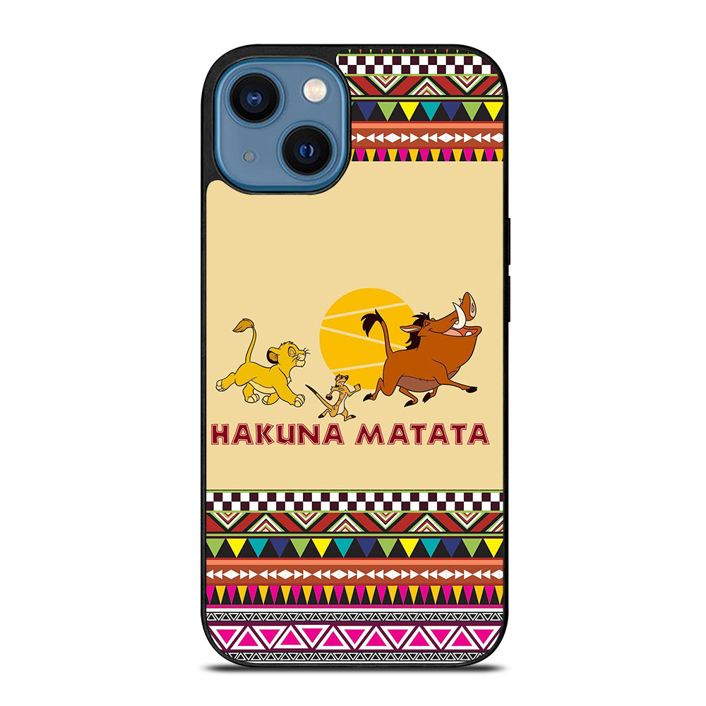 HAKUNA MATATA LION KING AZTEC PATTERN 2 iPhone 14 Case Cover