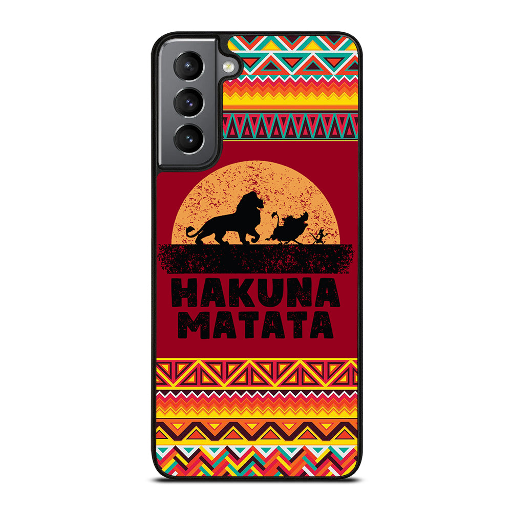 HAKUNA MATATA LION KING AZTEC PATTERN 3 Samsung Galaxy S21 Plus Case Cover