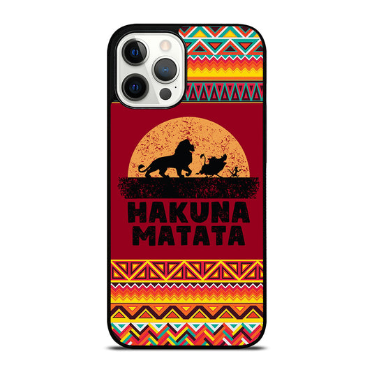 HAKUNA MATATA LION KING AZTEC PATTERN 3 iPhone 12 Pro Max Case Cover