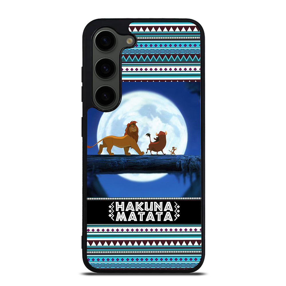 HAKUNA MATATA LION KING AZTEC PATTERN Samsung Galaxy S23 Plus Case Cover