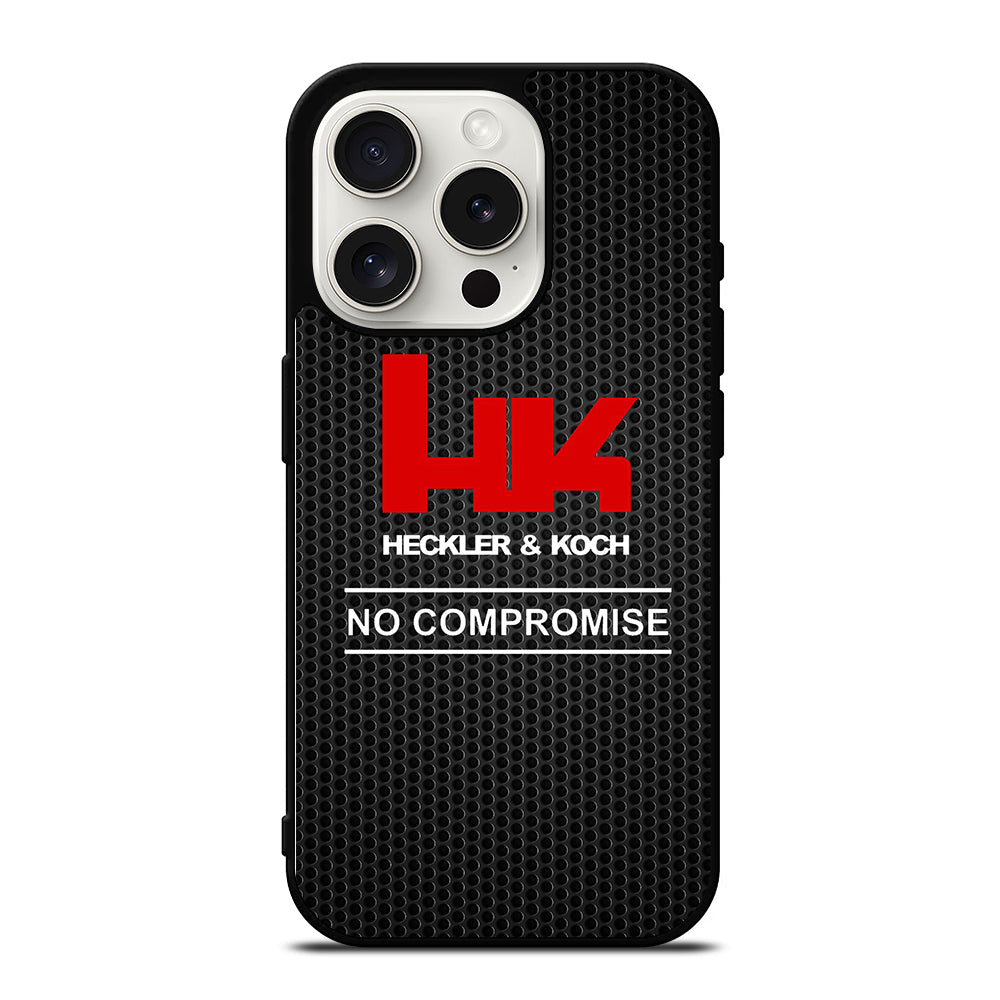 HECKLER AND KOCH METAL LOGO iPhone 15 Pro Case Cover