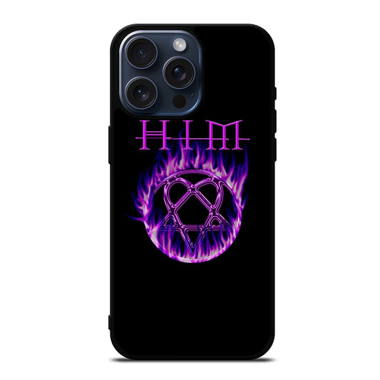 HIM BAND LOGO FLAME iPhone 15 Pro Max Case Cover