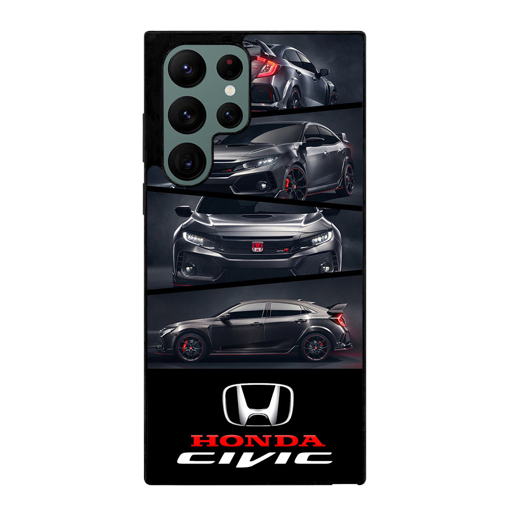 HONDA CIVIC BLACK CAR Samsung Galaxy S22 Ultra Case Cover