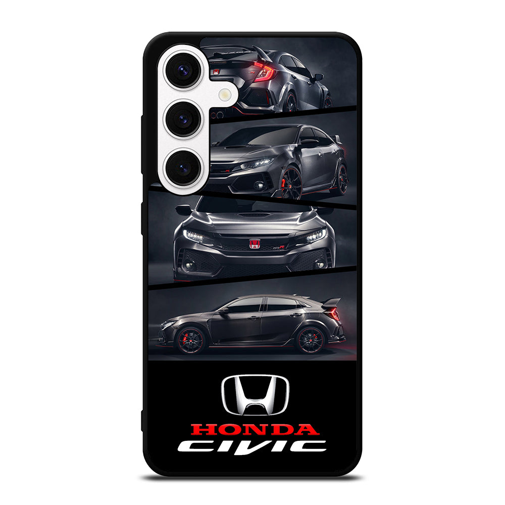 HONDA CIVIC BLACK CAR Samsung Galaxy S24 Case Cover