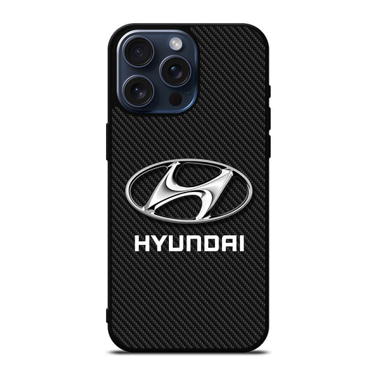 HYUNDAI LOGO CARBON iPhone 15 Pro Max Case Cover