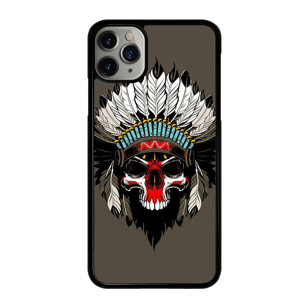 INDIAN FEATHER SKULL ART iPhone 11 Pro Max Case Cover