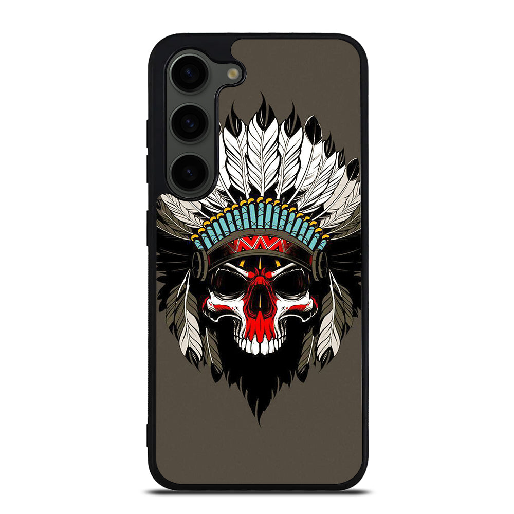 INDIAN FEATHER SKULL ART Samsung Galaxy S23 Plus Case Cover